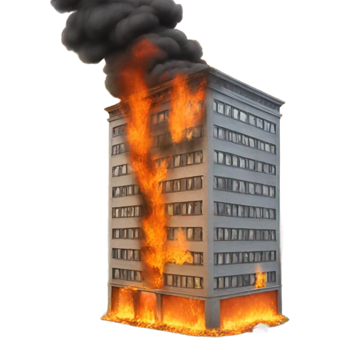 Building on fire emoji