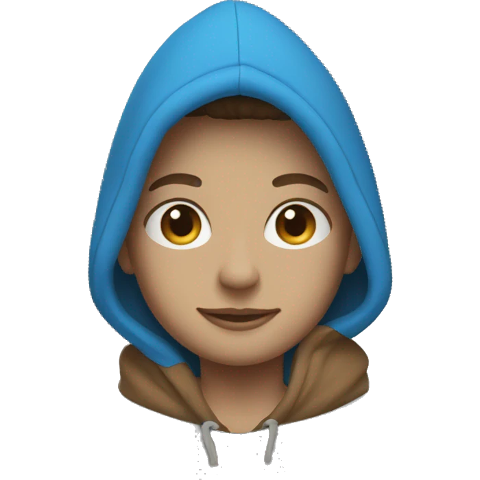 Short blue sleeve hoodie emoji