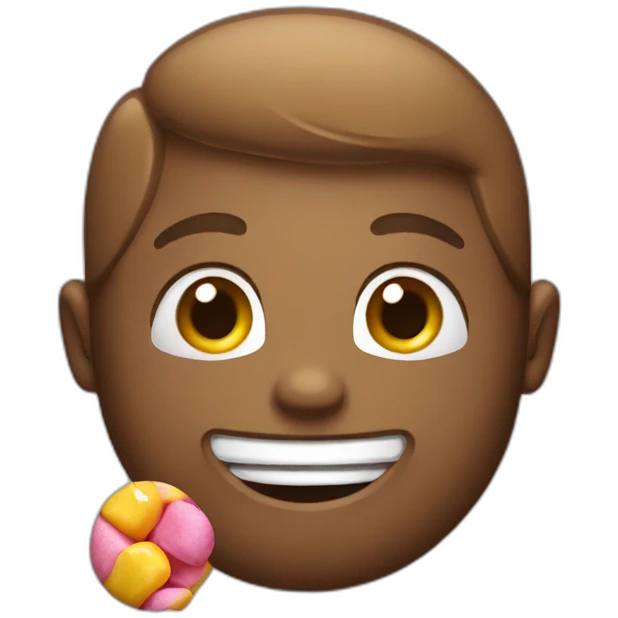 chat avec bonbons emoji
