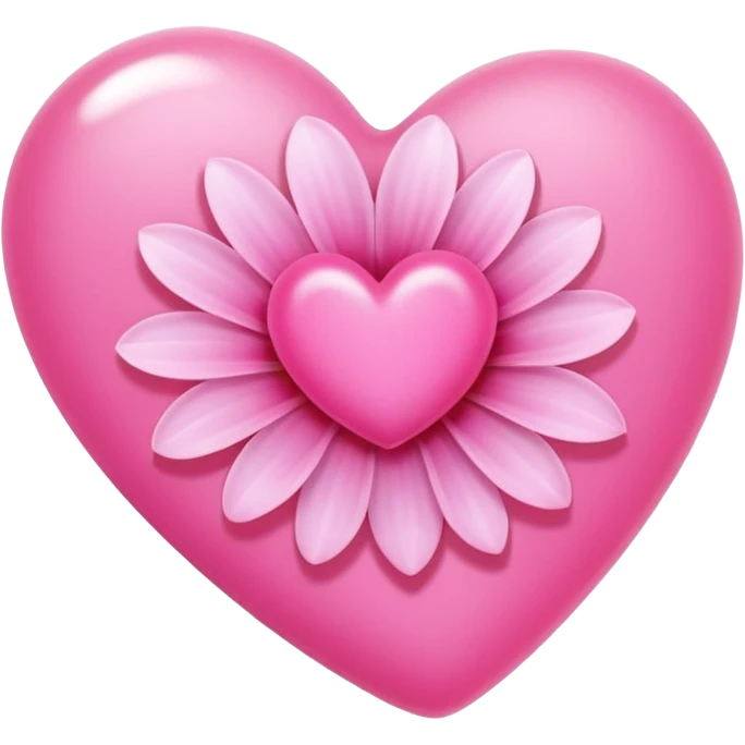 Pink heart-pink flower-pink nails emoji