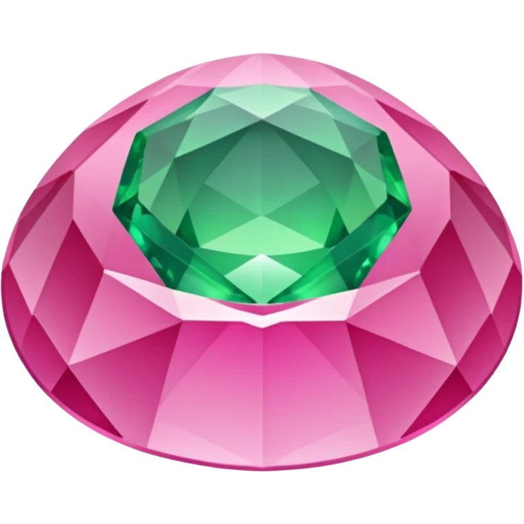 half green half pink gem emoji