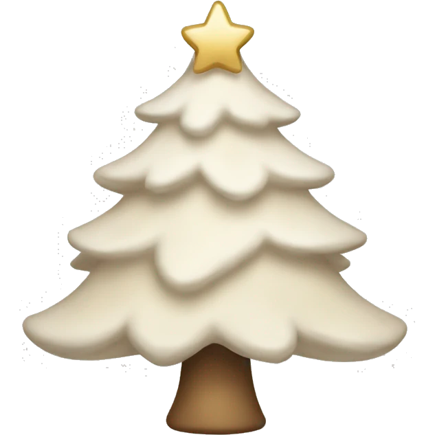 white and beige Christmas tree emoji