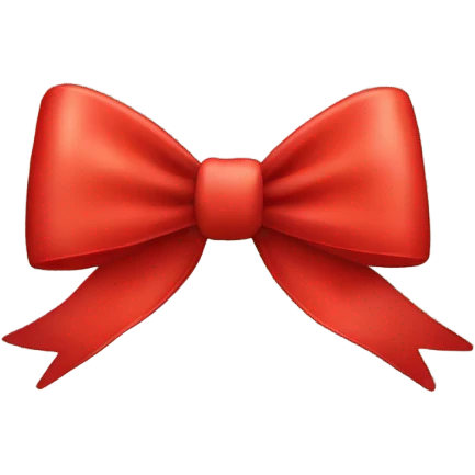 Red bow. Hold butterflies on the bow emoji