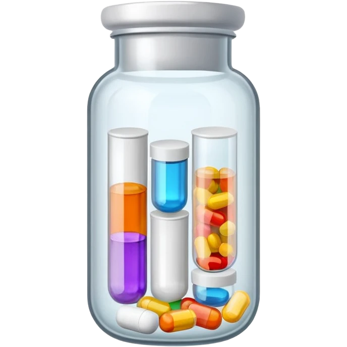 medicine pills in a flask emoji