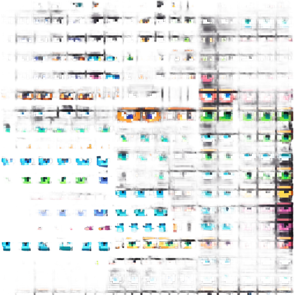 pixel art eyes in different colors and expressions emoji