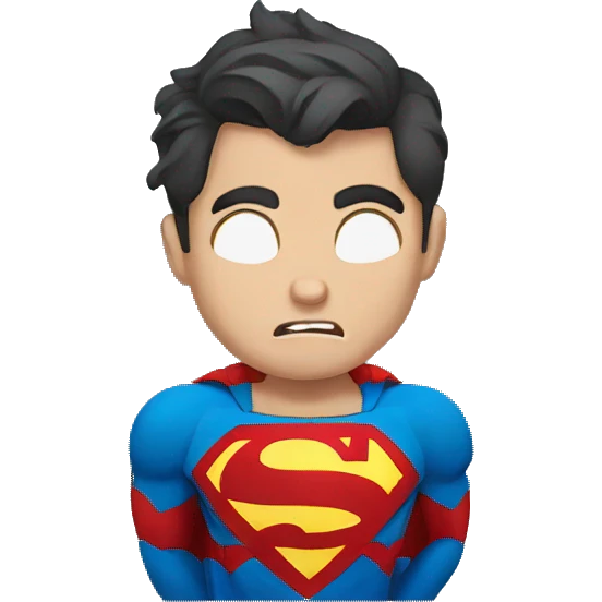 Super man cry emoji
