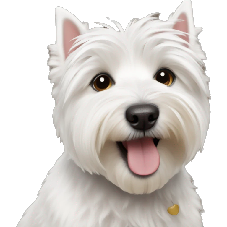 Westie cute dog  emoji