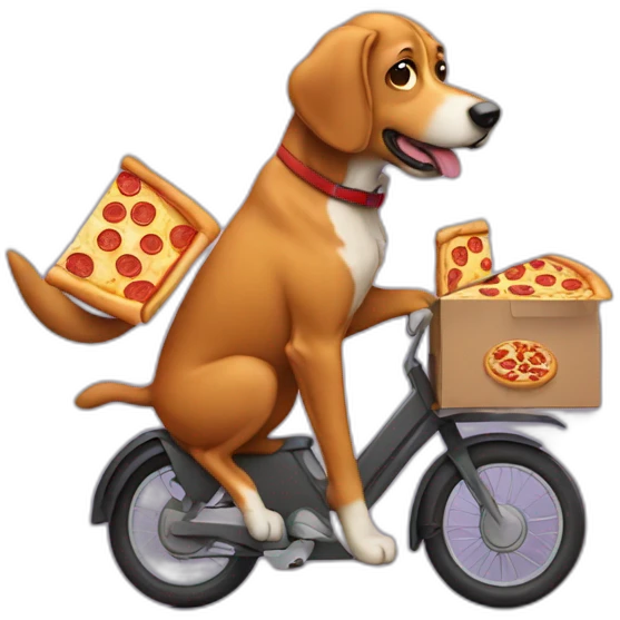 Dog Delivery, pizza emoji