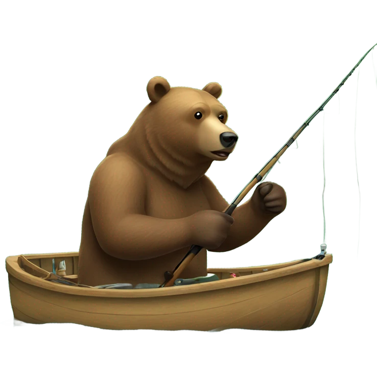 Brown bear fishing emoji