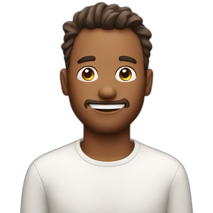 a guy spread his face with cream emoji
