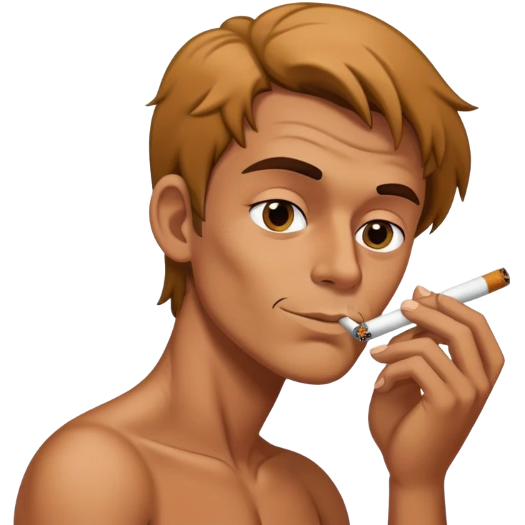Un mec qui fume une gros joint emoji