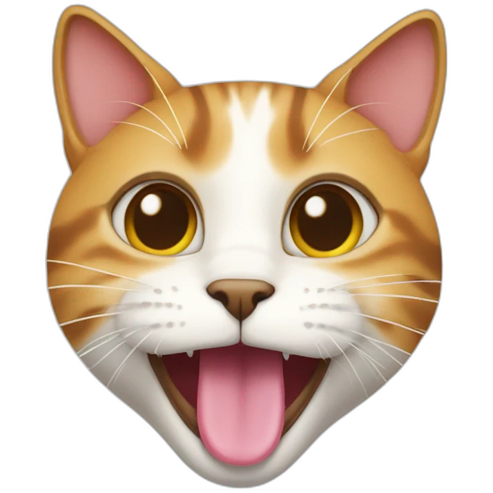 cat happy with  sticking her tongue out emoji