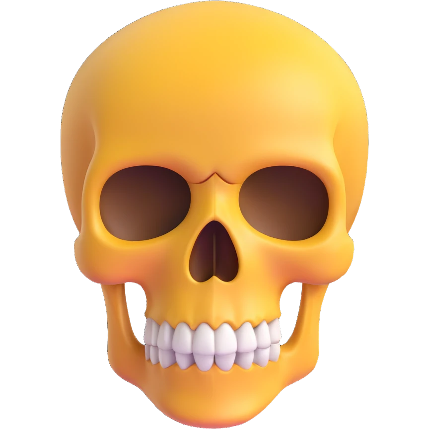 skull, 3D emoji style emoji