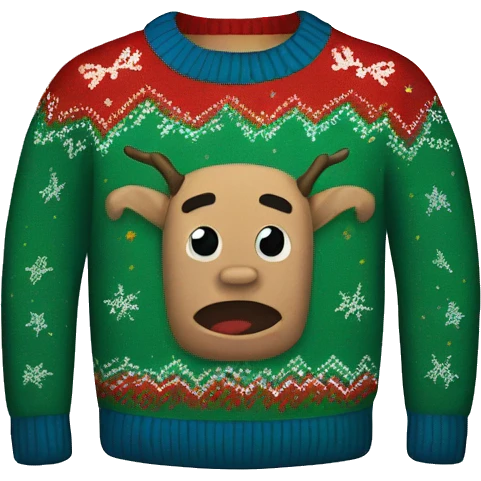 ugly christmas sweater emoji