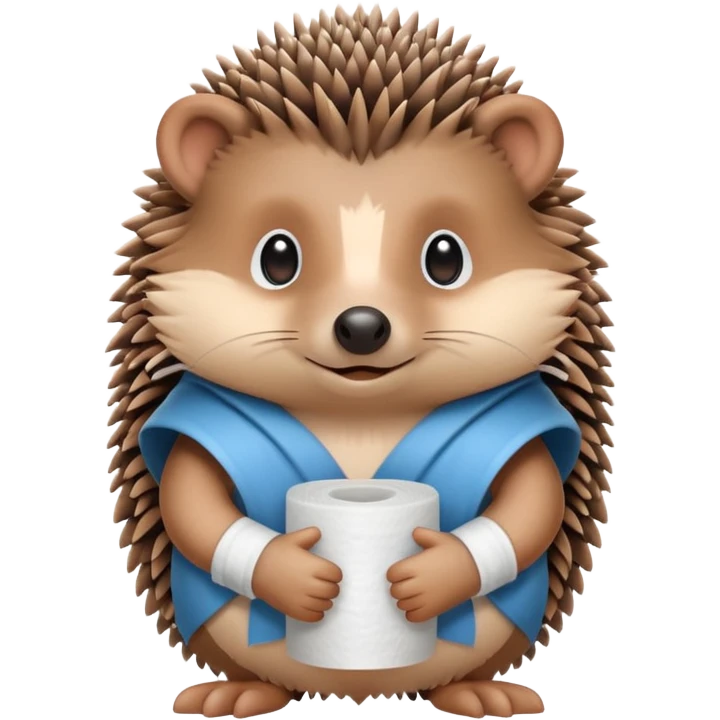 Hedgehog w bandaged arm emoji