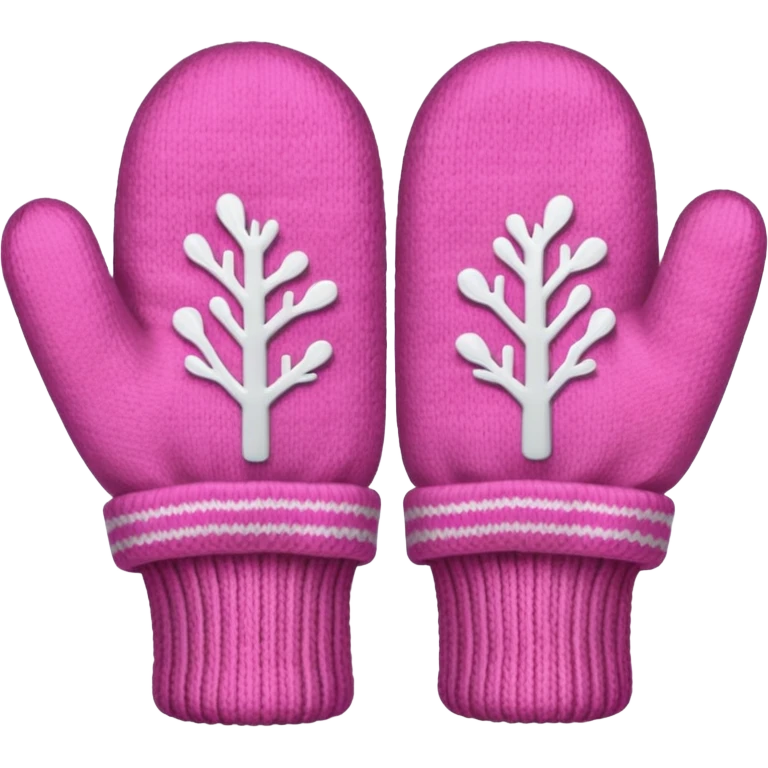 pink pair of mittens emoji