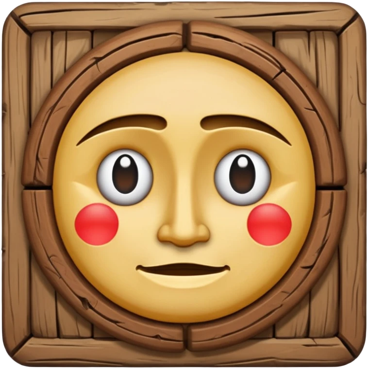 ancient Slavic idol, stylized face, emoji style emoji