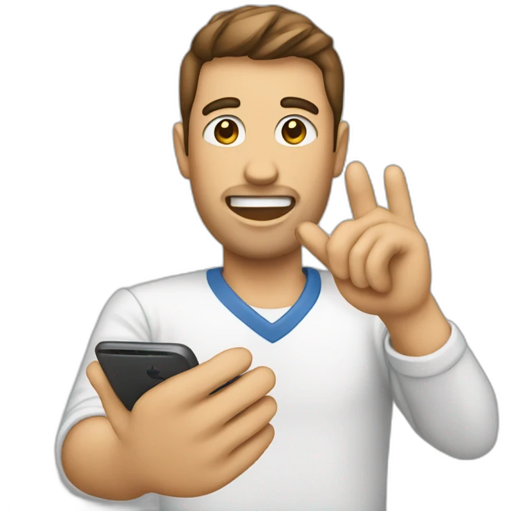 Mano sosteniendo teléfono emoji