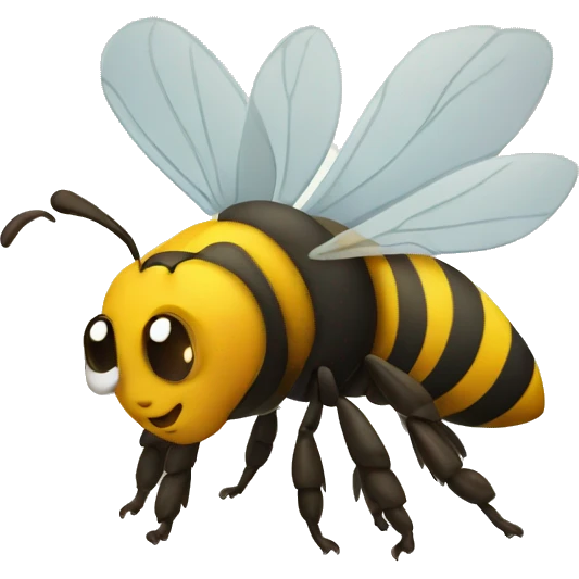 Bee with bear  emoji