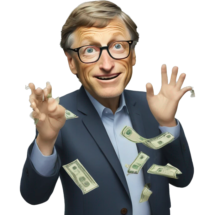 bill gates throwing money emoji