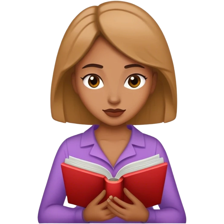 woman reading a romance book emoji