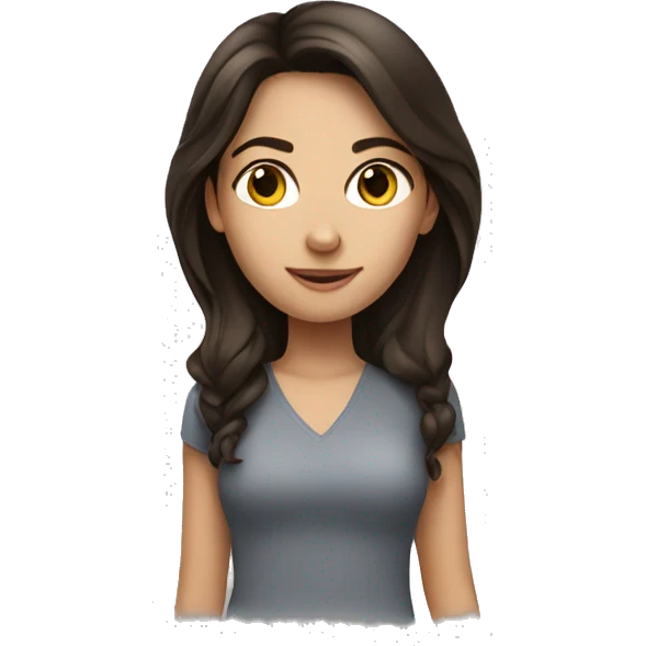brunette girl emoji