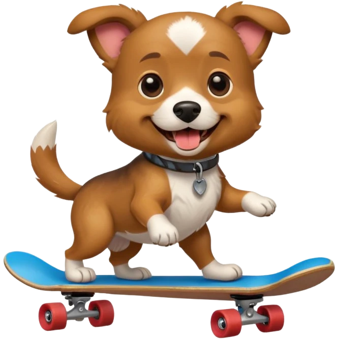 Dog on skateboard  emoji