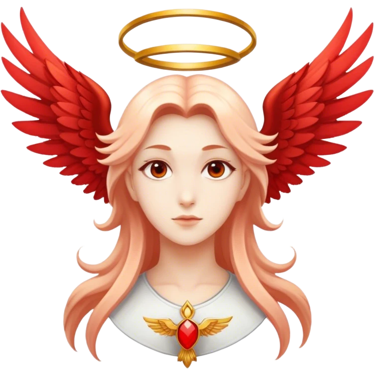 6 winged seraphim light red emoji