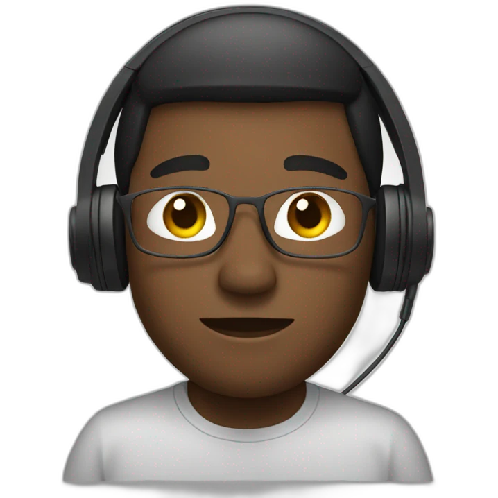 a man with headphones  emoji
