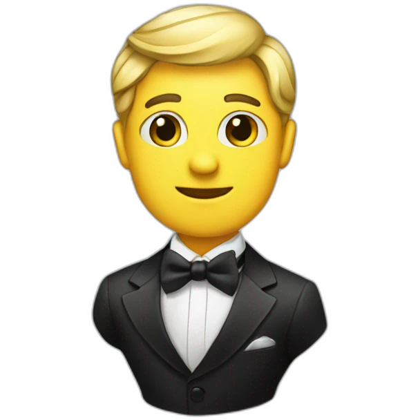 formal suit with black bowtie emoji