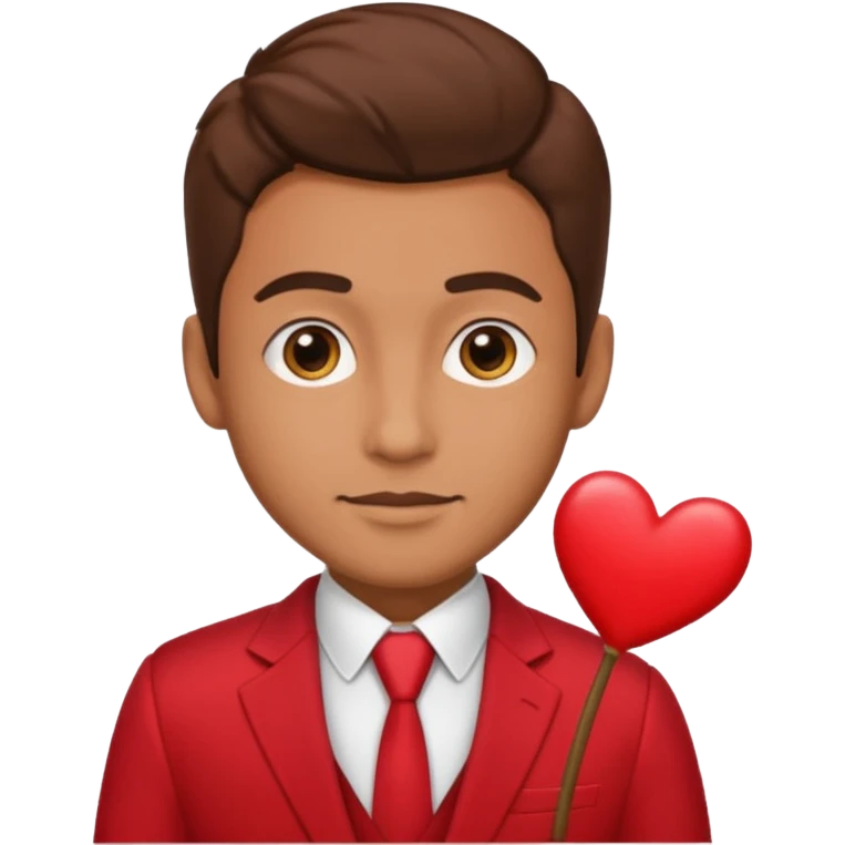 male suit red Valentine emoji