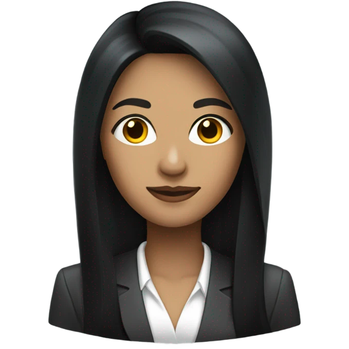business woman long straight black hair emoji