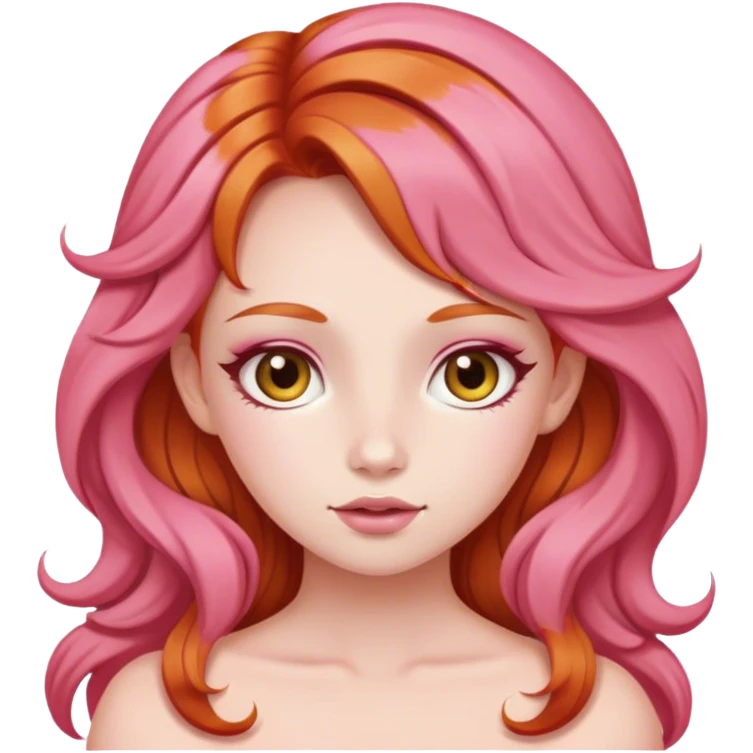 pink goddess girl with ginger hair emoji