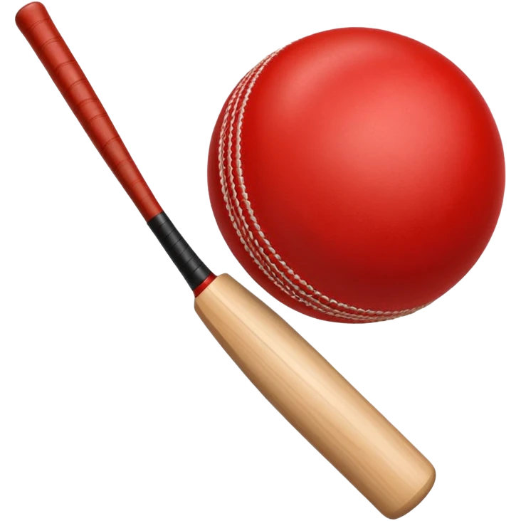 criket ball and bat emoji
