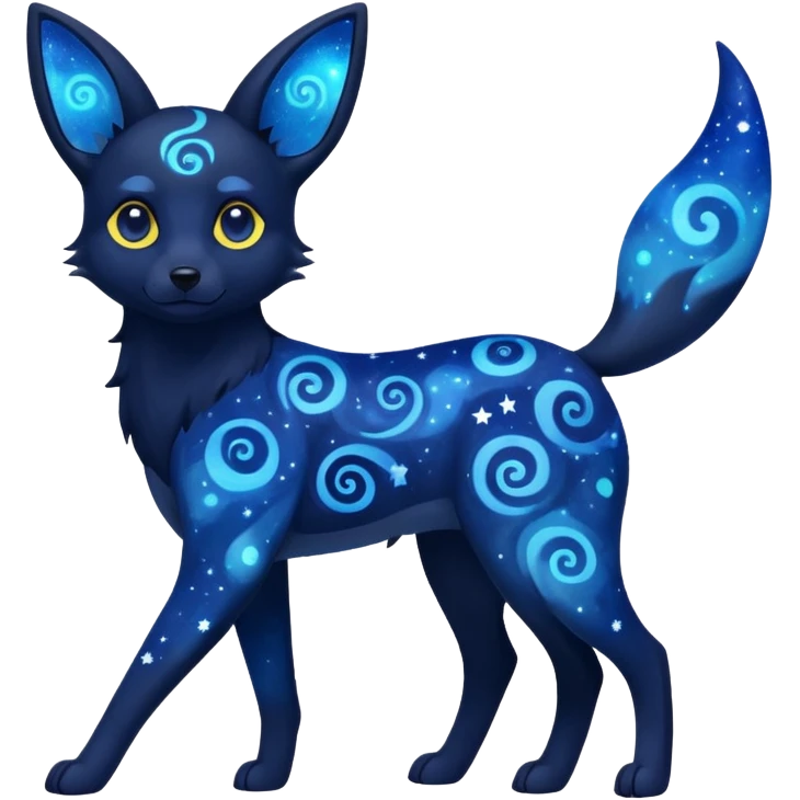 Dark-Deep-Cobalt-Blue Nebulae Starry Sparkly Swirly-patterned Star-patterned Umbreon-spirit emoji