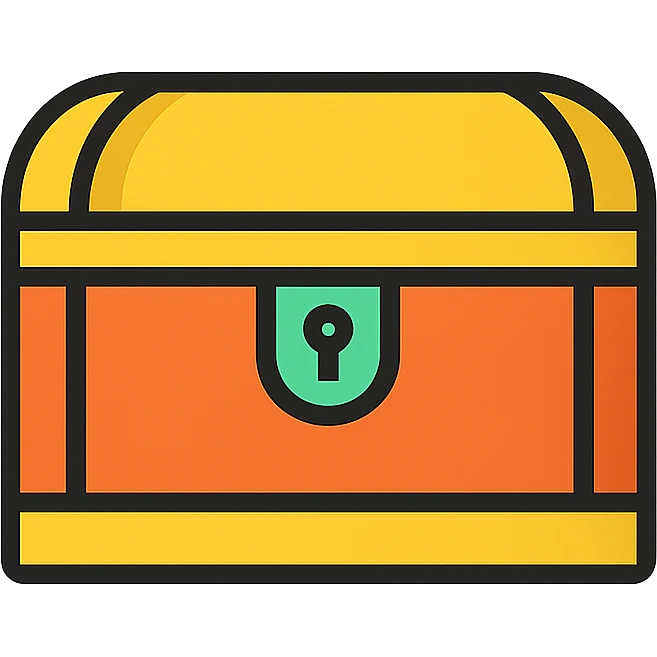 simple icon representing a chest, minimal and clear, suitable for app icon emoji