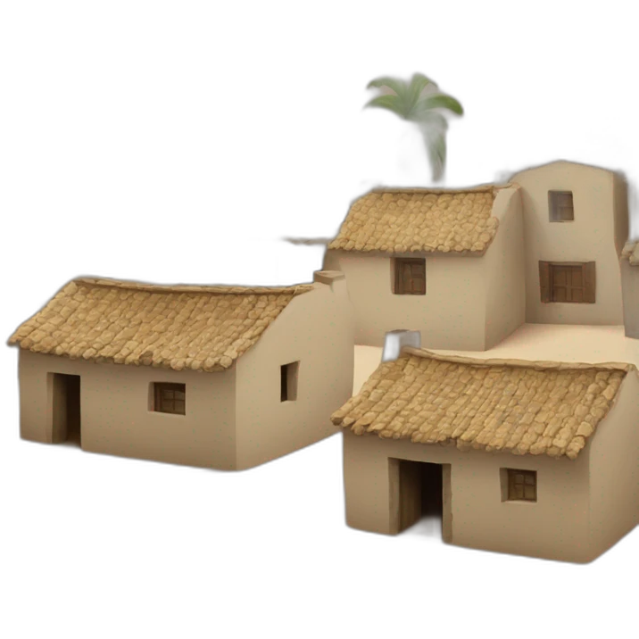 Pueblo pequeño casas bajas emoji