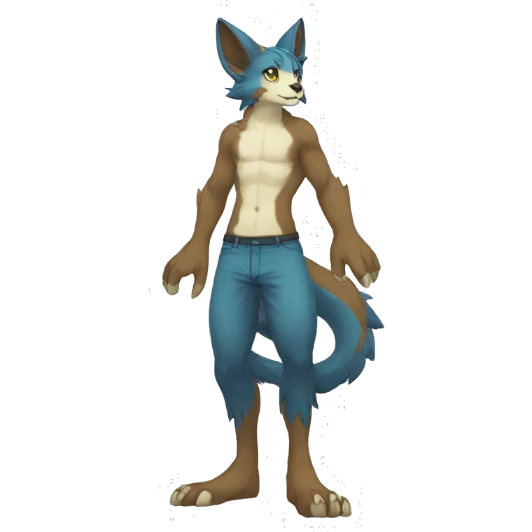 Anthro Sona Fakemon Full Body emoji