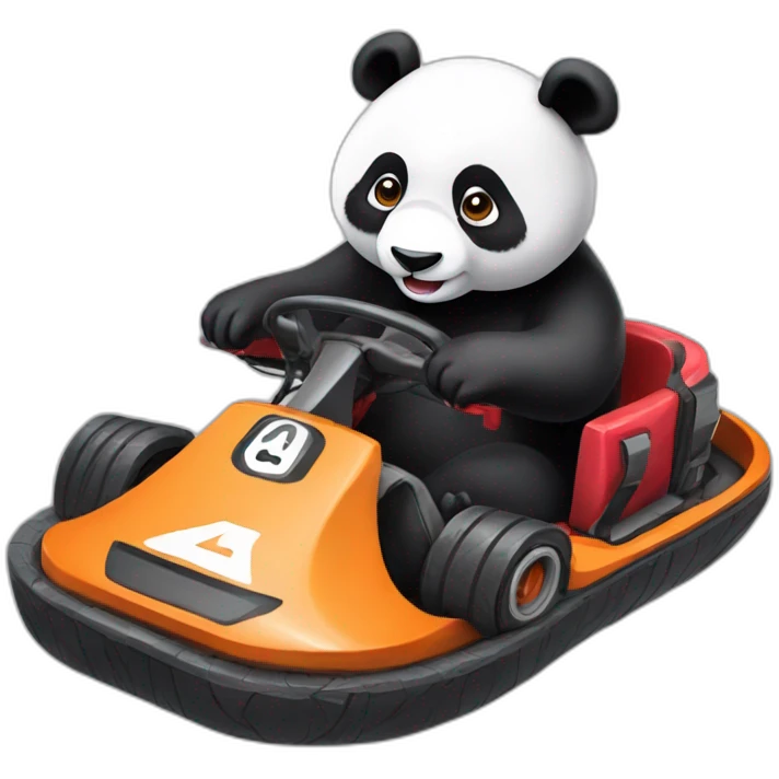a panda in a hoverkart emoji