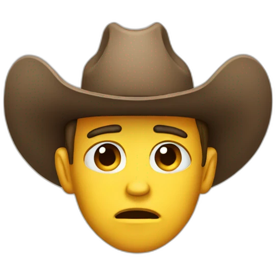 crying cowboy emoji