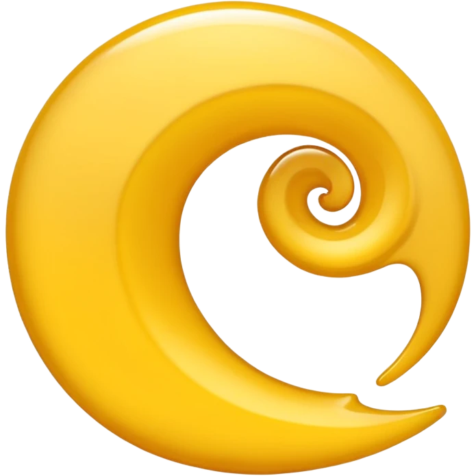 Thin Yellow swirl emoji