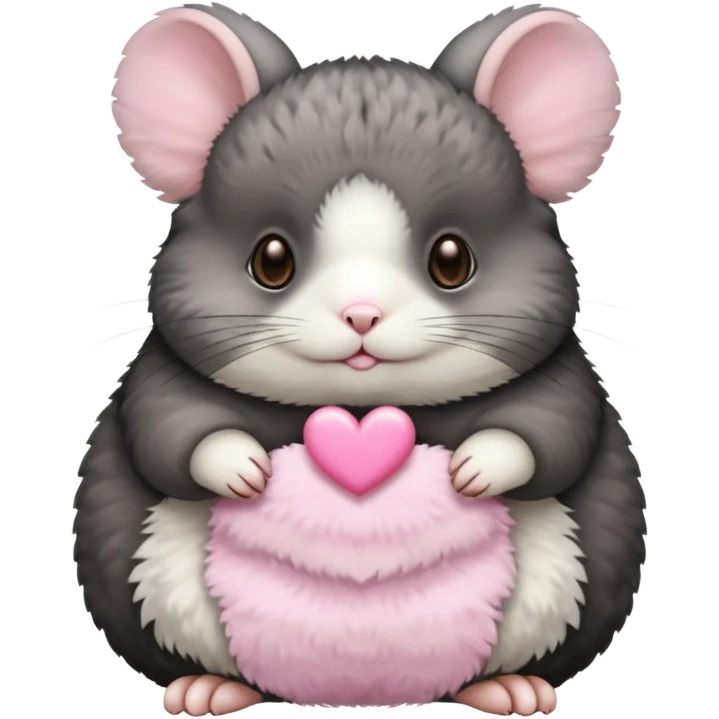 angora black chinchilla, white and pink chinchilla, and brown velvet emoji