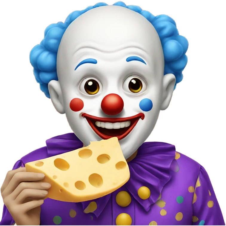 Clown eating cheese emoji