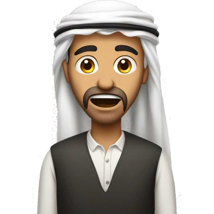 Arab man shutting his mouth  emoji