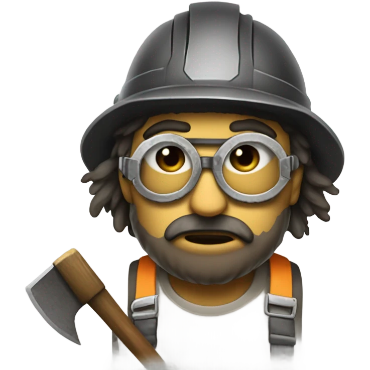 Crazy miner emoji