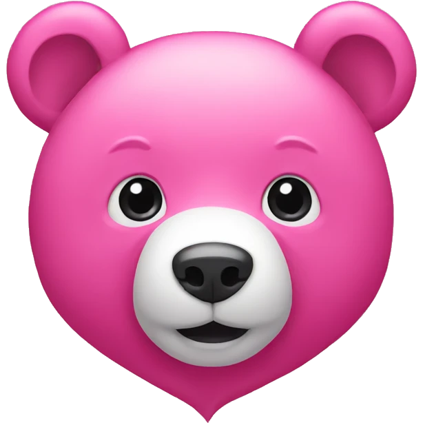 Pink bear emoji