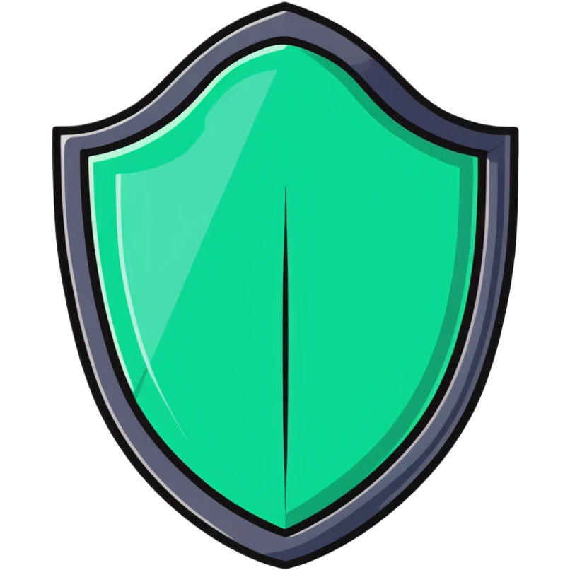 safety shield, cartoon style, friendly, bright colors emoji