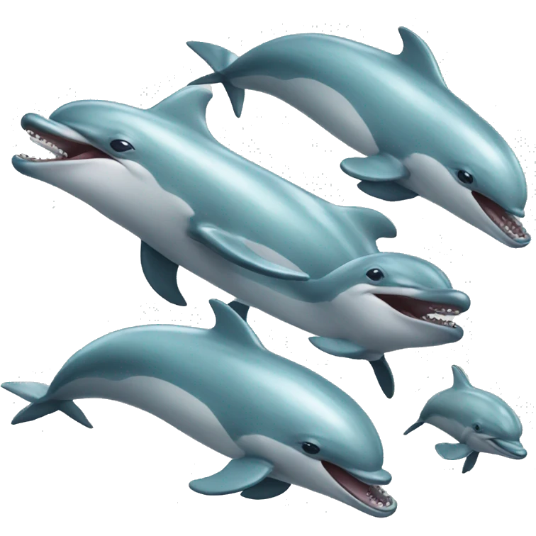 Laughing dolphins  emoji