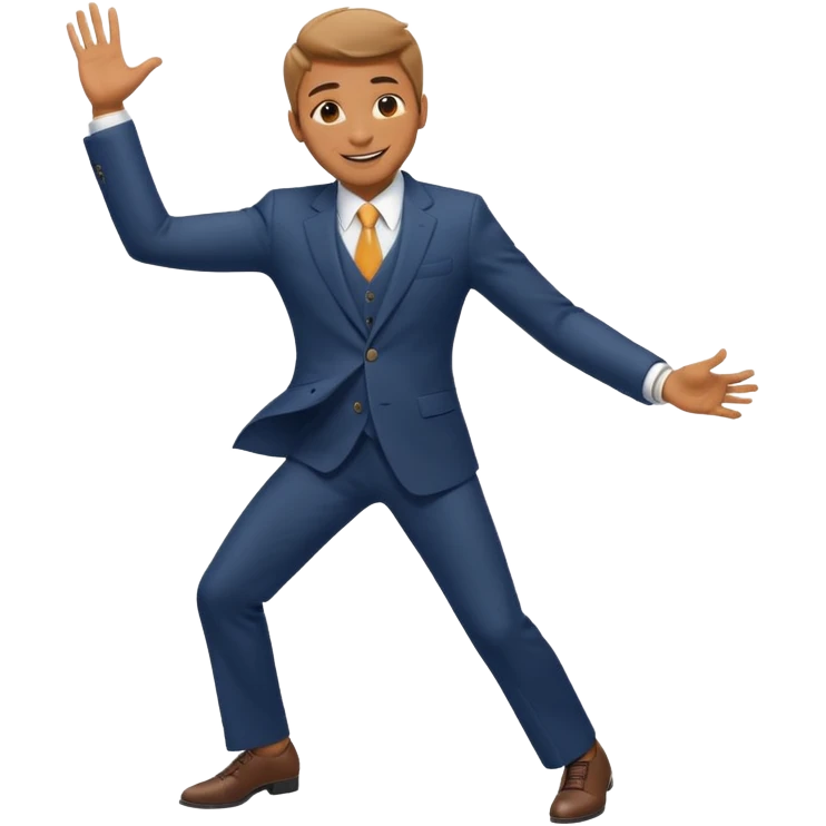 Man doing the metro man dance emoji