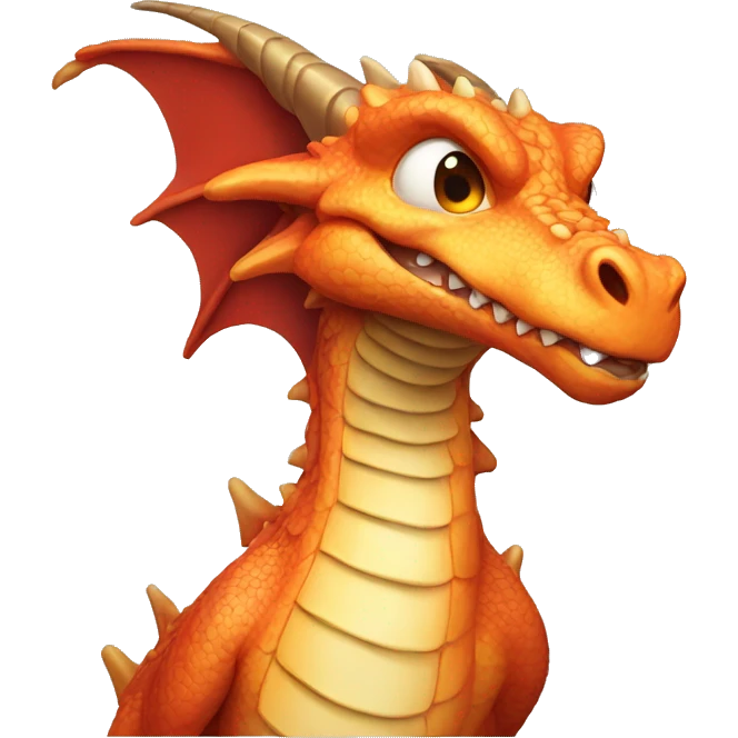 Dragon with a sku-head emoji